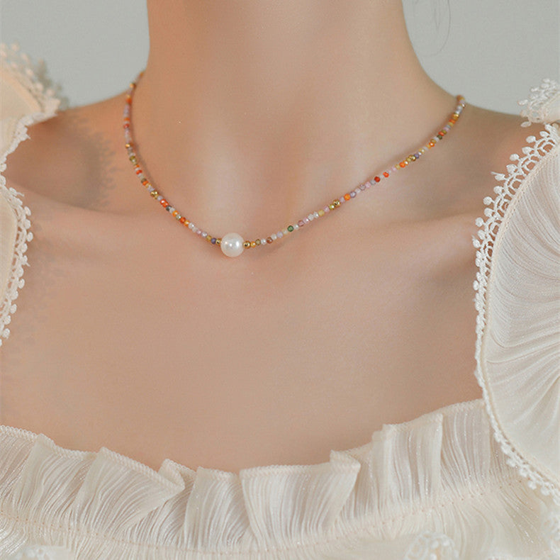 Vintage Fashion Beaded Freshwater Pearl Necklace