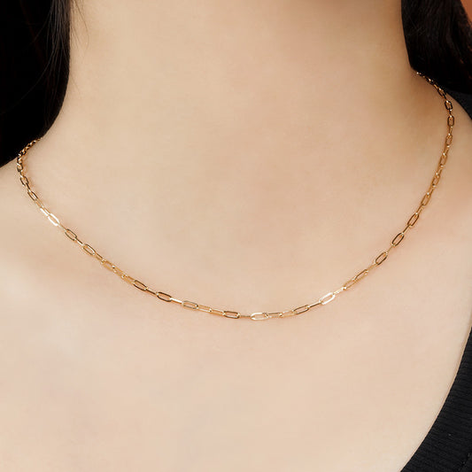 18K gold 925 sterling silver 0 word necklace