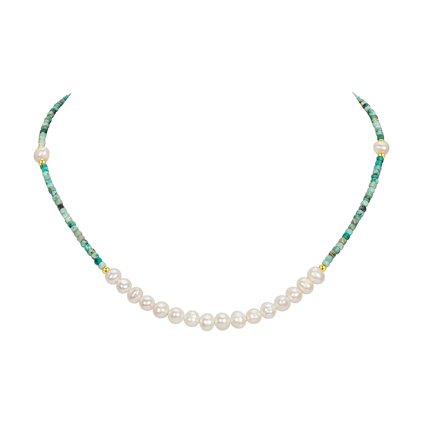 Freshwater Pearl & Turquoise Necklace