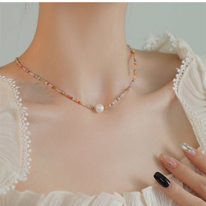 Vintage Fashion Beaded Freshwater Pearl Necklace