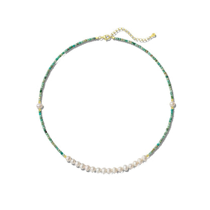 Freshwater Pearl & Turquoise Necklace