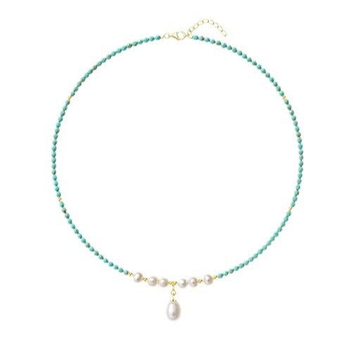 Natural Freshwater Pearl Turquoise Necklace