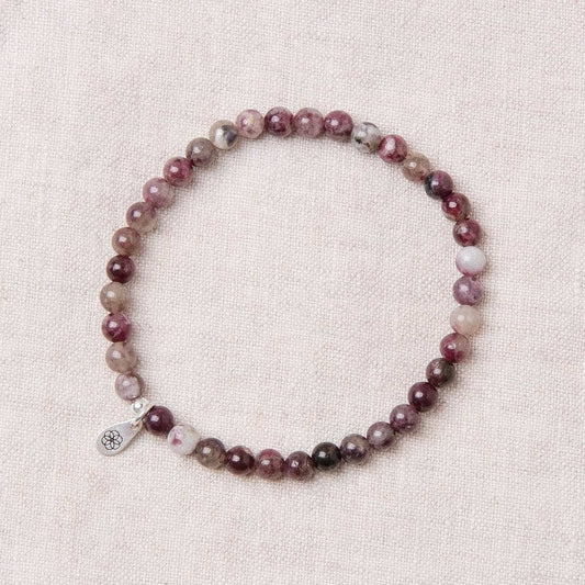 Natural Plum Blossom Tourmaline Energy Bracelet