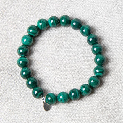 Genuine Real Malachite Energy Bracelet 8mm