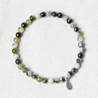 Natural Vine Flower Xiuyu Jade Energy Bracelet