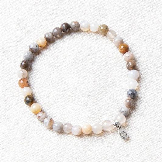 Bamboo Leaf Agate Energy Bracelet