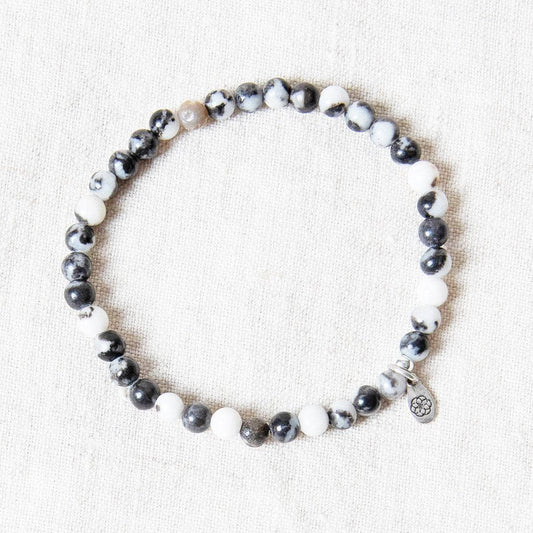 Black/White Zebra Jasper Energy Bracelet